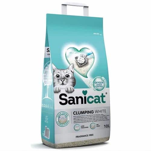SANICAT Clumping White Fragrance Free 10L - Image 2