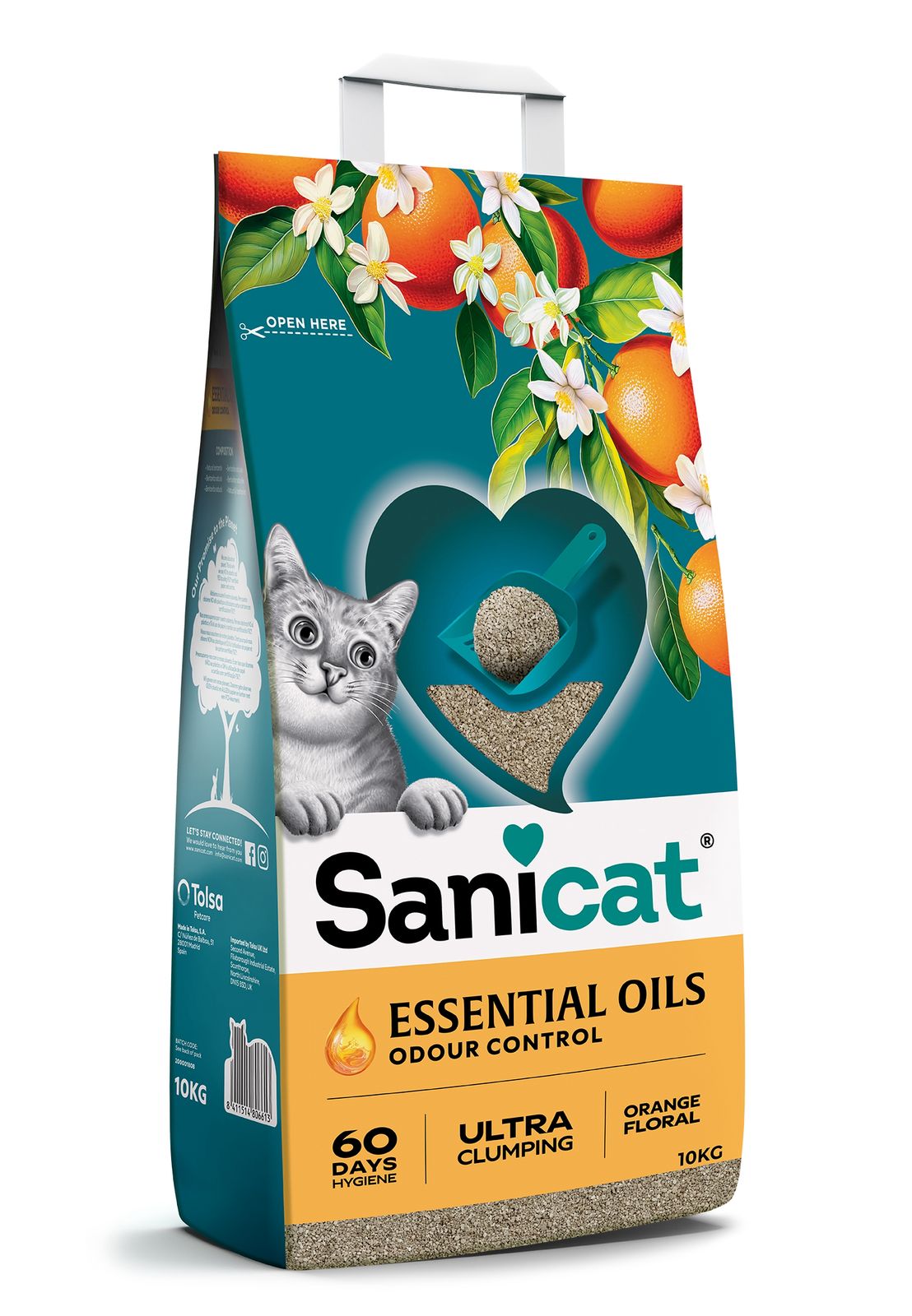 Sanicat Ultra Clumping Orange & Floral 10 kg - Image 2