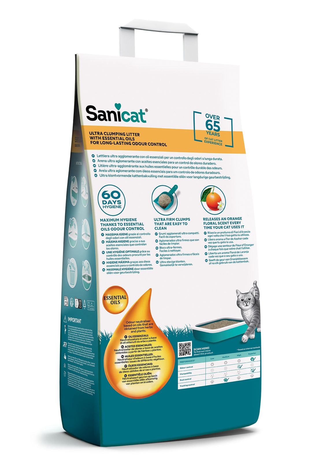 Sanicat Ultra Clumping Orange & Floral 10 kg - Image 3