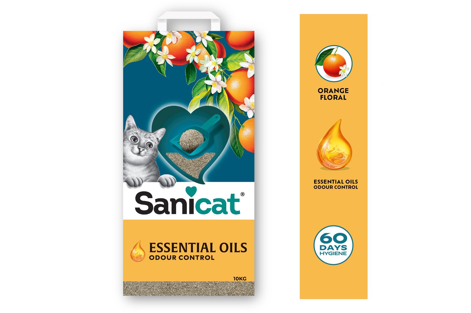 Sanicat Ultra Clumping Orange & Floral 10 kg