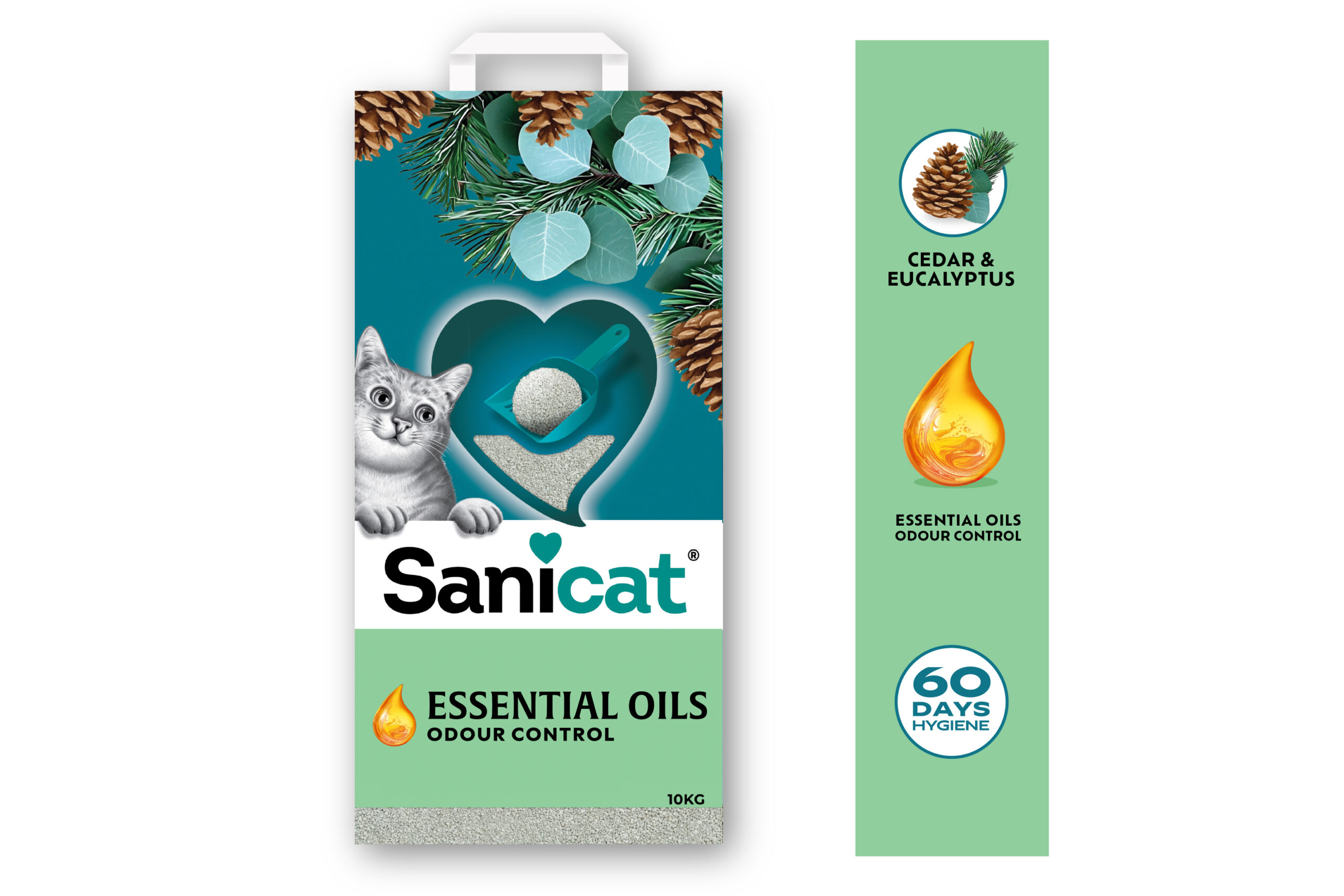 Sanicat Ultra Clumping Oils Cedar & Eucalyptus 10 L